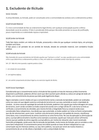 Excludentes De Ilicitudes Resumo Pdf