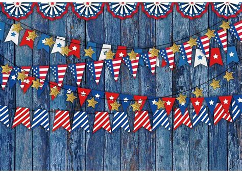 Allenjoy 7x5ft American Flag 4th Of July Backdrop For