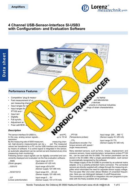 Pdf Data Sheet Transducer Dokumen Tips