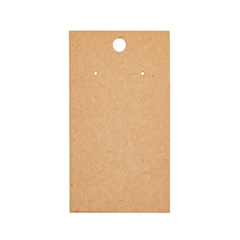 200 Pack Kraft Paper Earring Display Cards For Hanging Earrings Studs