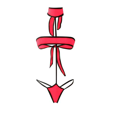 ZQGJB Sheer Mesh Halter Bikini Sets For Women Triangle String Sexy Lingerie Swimsuits 2 Piece