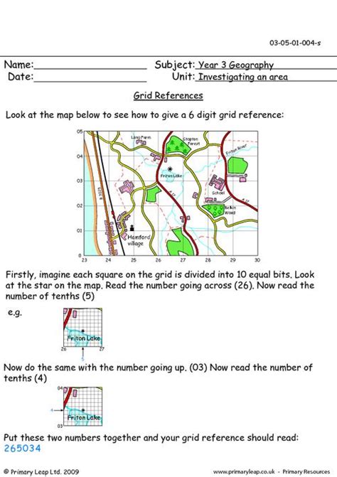 Grid Reference Map For Kids