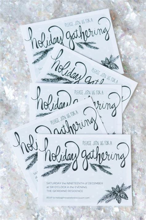 Printable Holiday Party Invitations - The Sweetest Occasion