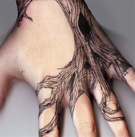 Tattoo Inspired Hand Tree P.2 by RoseScentedCorpse on DeviantArt