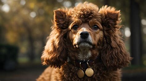 Premium AI Image | beautiful photo of brown poodle dog