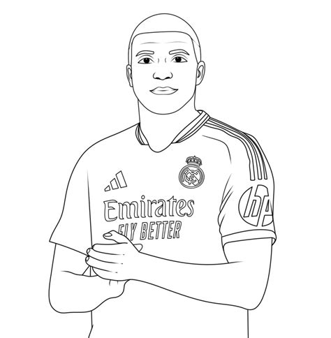 Kylian Mbappé Ausmalbilder - Kylian Mbappé Real Madrid Ausmalbilder. Kostenlos herunterladen ...
