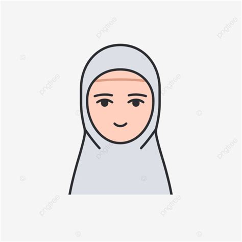 Muslim Female Icon Vector Hijab Lineal Icon Flat Icon PNG And Vector