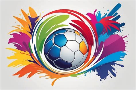 Premium AI Image | A vector drawing represents colorful sports logo design