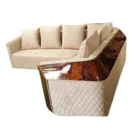 Wooden Leather Seater L Shape Sofa Set At Rs Set In New Delhi