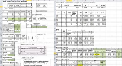 Spreadsheet For Civil Engineering Spreadsheet For Structural Design