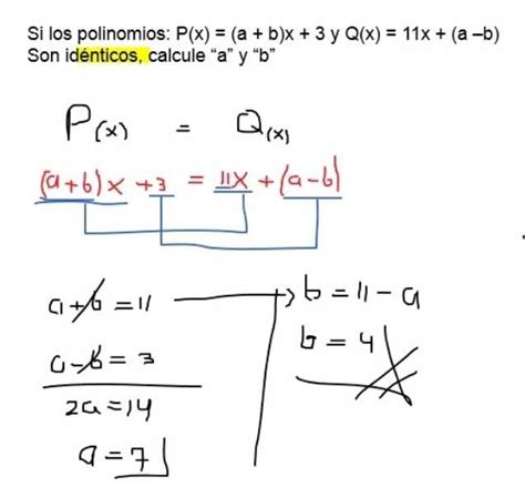 Si Los Polinomios P X A B X Y Q X X Ab Son Id Nticos