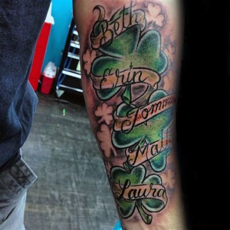 50 Shamrock Tattoo Designs For Men Ireland Ink Ideas