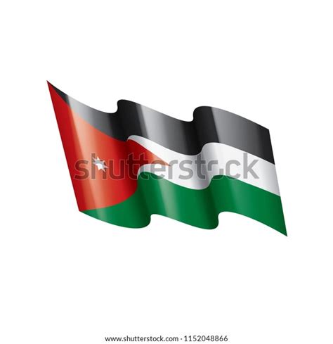 Jordan Flag Vector Illustration On White Stock Vector Royalty Free 1152048866 Shutterstock