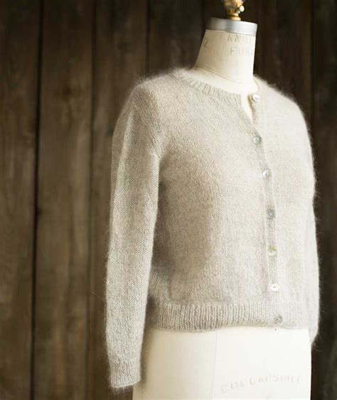 Quintessential Cardigan Using Isager Alpaca Silk Mohair Knitting