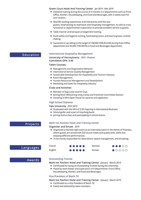 Hospitality Management Resume Sample 2023 Writing Tips Resumekraft