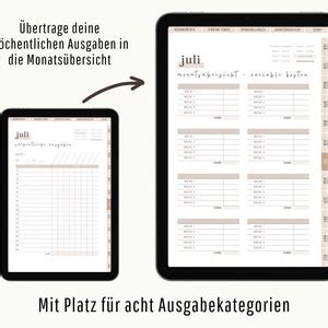 Digitaler Budget Planer Deutsch Monatlicher Finanzplaner Goodnotes