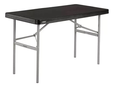 Mesa Plegable Recatangular M Fiestas Oficina Lifetime Color Negro