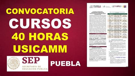 Cursos Gratuitos Con Validez Oficial Horas Usicamm Sep Puebla