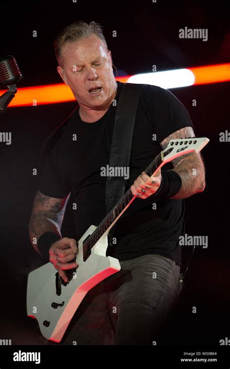 Metallica’s lead singer James plays guitar during The Concert for Valor ...