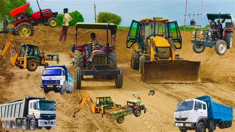 New JCB 3dx Backhoe Fully Loading Mud In Tata 2518 Ex Truck And Tata