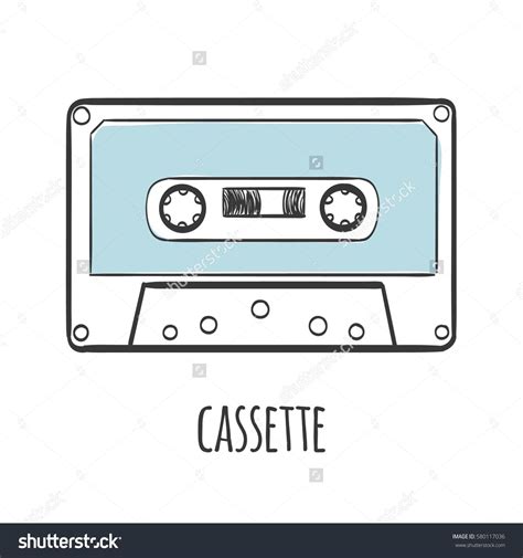 Audio Cassette Tape Vector Illustration Cassette Dibujo Dibujo