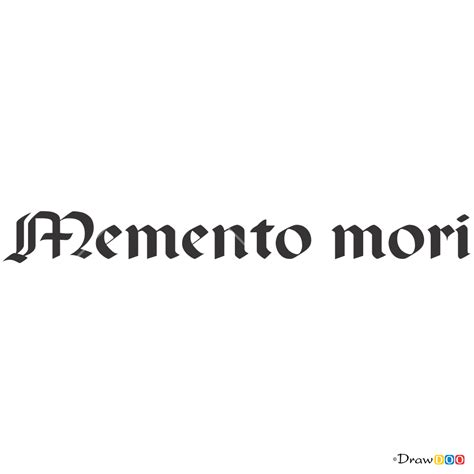 How To Draw Memento Mori Tattoo Fonts