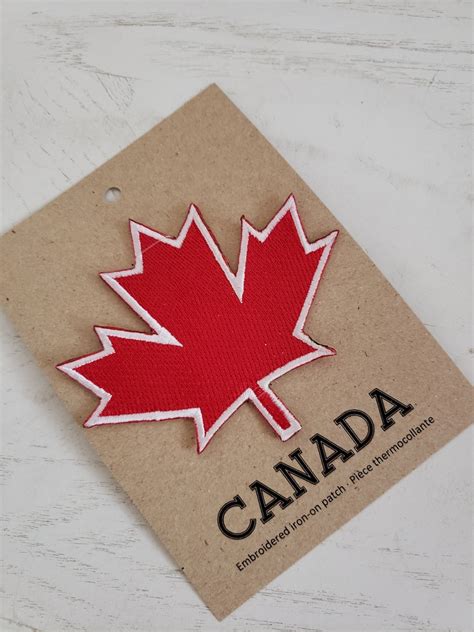 Medium Canada Maple Leaf Iron On Patch Canada Day Patch Etsy Canada