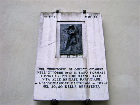 Lapide Alle Formazioni Partigiane Galeata Pietre Della Memoria