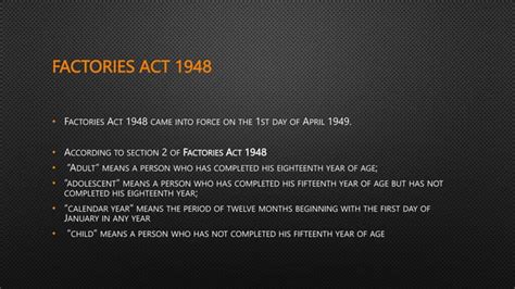 Factories Act 1948pptx Free Download