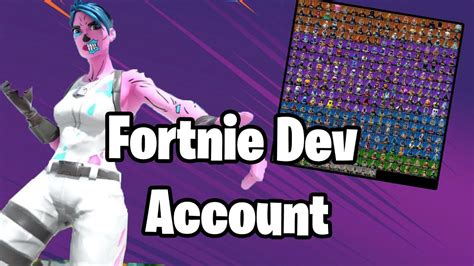 FORTNITE DEV ACCOUNT SHOWCASE Showcasing Every Skin In Fornite YouTube