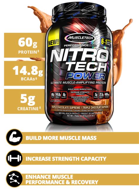 MuscleTech NITRO TECH Power 4 LB Ultimate Muscle Amplifying Protein