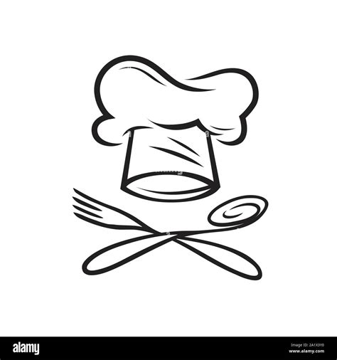 Logo Du Restaurant Cuisson Symbole De Menu Illustration Vectorielle