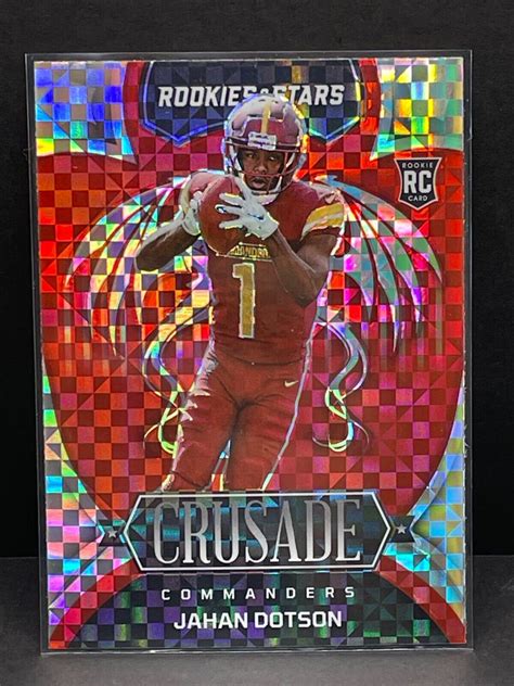 Rookies Stars Crusade Red Plaid Prizm Jahan Dotson Rookie Rc