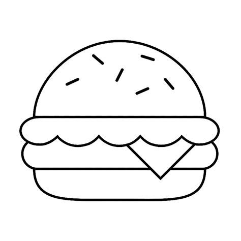 Desenho 45 De Hamburger Para Colorir