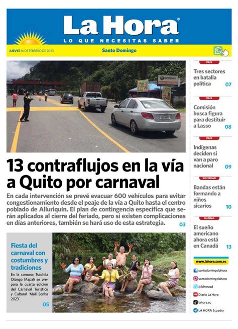 Santo Domingo De Febrero Diario La Hora