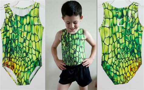 Reptile Boys Gymnastics Leotard - Shorts also available - Lilachelene Leotards & Skatewear