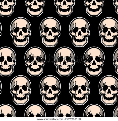 Skull Traditional Tattoo Vector Pattern Illustration Stock Vector ...