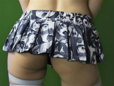 Ahegao Conjunto Mini Falda Blusa Anime Hentai Cosplay Sexy Env O Gratis