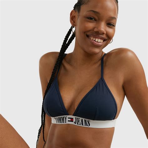 Tommy Hilfiger Triangle Kad N Mavi Bikini St Kadin Mayo Bikini