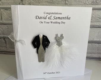 Handmade Personalised A Wedding Card To Groom From His Parent S C