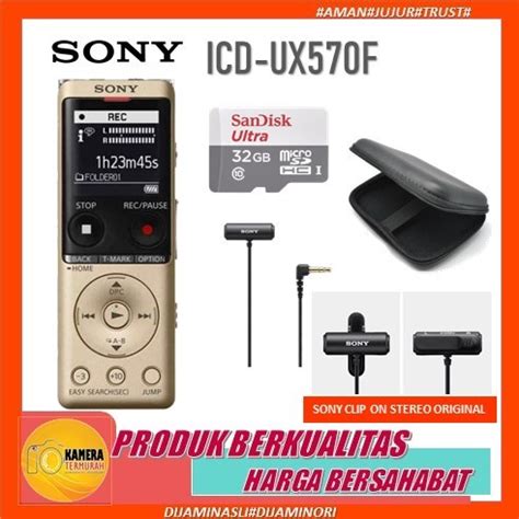 Jual Digital Voice Recorder Sony Icd Ux F Voice Recording Sony Icd