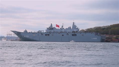 First Port Visit Of Tcg Anadolu L Amphibious Assault Ship Youtube