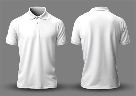 White polo shirt front and back | Premium AI-generated PSD