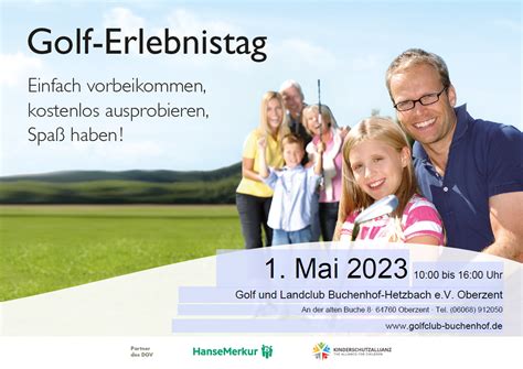 Golf Erlebnistag Am 01 05 2023 Beim GLC Buchenhof Hetzbach E V