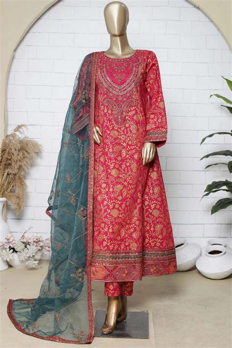 Chandni Ratain By Bin Saeed Stitched 3 Piece Emb Frocks Collection2023