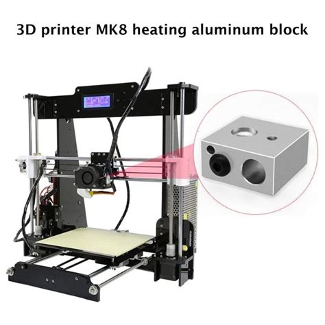 Pcs MK MK Heating Block Aluminium Hotend Extruder Heater Block Print Head Hot End For D