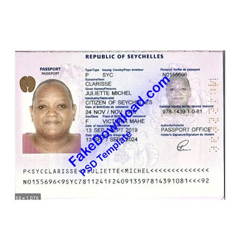 Seychelles Passport Fake Template Download Fake Fakesample