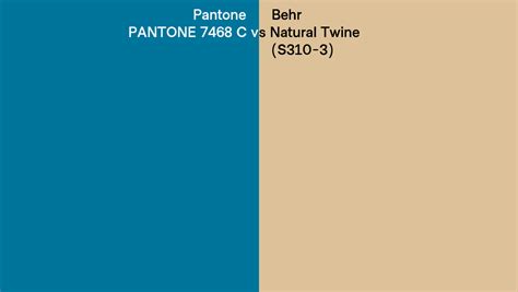 Pantone 7468 C Vs Behr Natural Twine S310 3 Side By Side Comparison