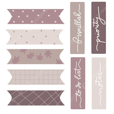 Printable Washi Tape White Transparent Printable Sticker Washi Tape