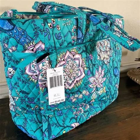 Vera Bradley Bags Vera Bradley Ultimate Travel Tote W Trolley Sleevepeacock Gardennwt Poshmark